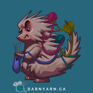 Darn Yarn Gertie Drawing of Gertie the Darn Yarn mascot
